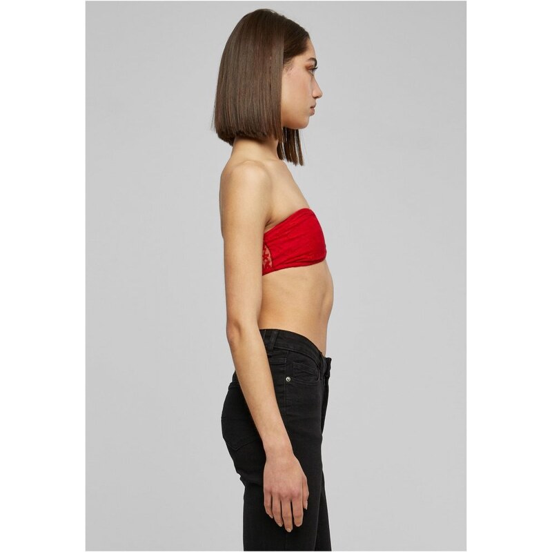 URBAN CLASSICS Ladies Laces Bandeau - red