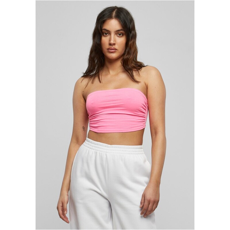 URBAN CLASSICS Ladies Neon Bandeau Top - neonpink