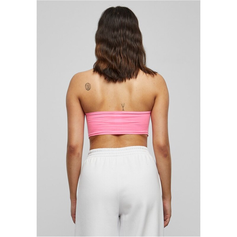 URBAN CLASSICS Ladies Neon Bandeau Top - neonpink