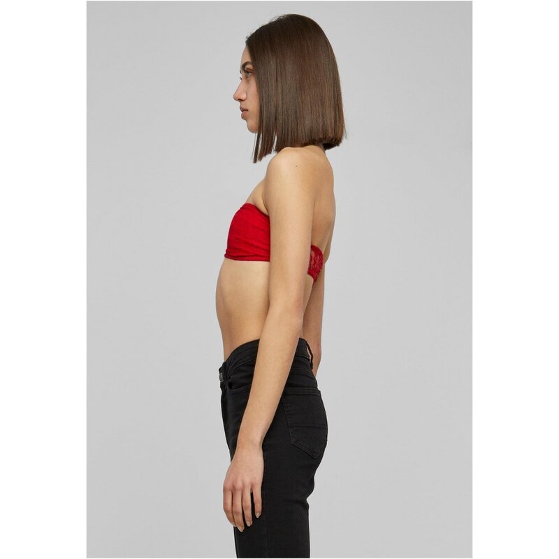 URBAN CLASSICS Ladies Laces Bandeau - red