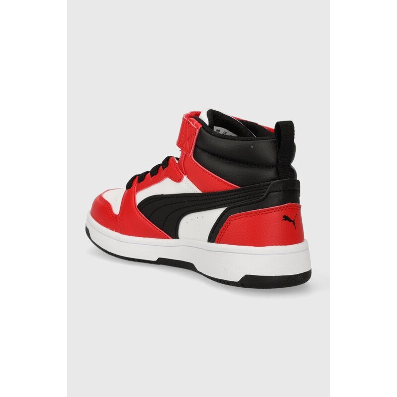 Dětské sneakers boty Puma Rebound V6 Mid AC+ PS červená barva