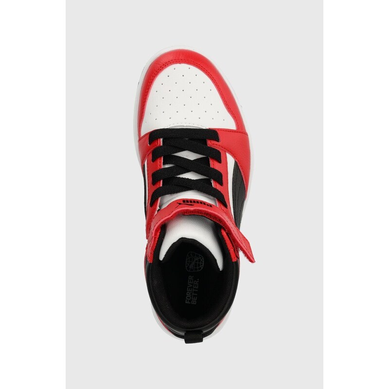 Dětské sneakers boty Puma Rebound V6 Mid AC+ PS červená barva