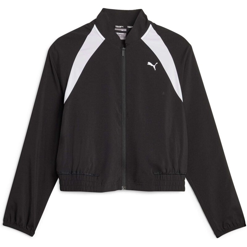 PUMA Sportovní bunda černá / bílá