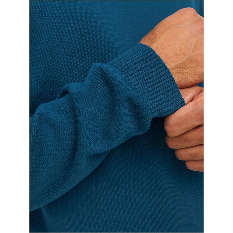 Modrý pánský basic svetr Jack & Jones Basic - Pánské