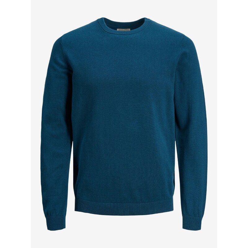 Modrý pánský basic svetr Jack & Jones Basic - Pánské