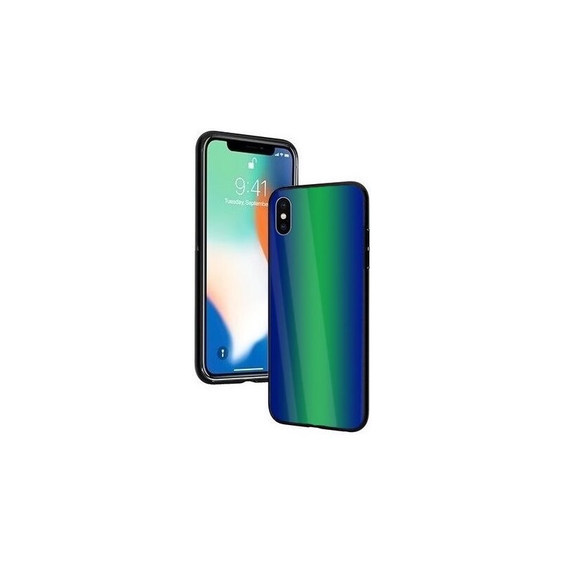 Vennus Vennus Glass pouzdro pro Apple iPhone X zelená