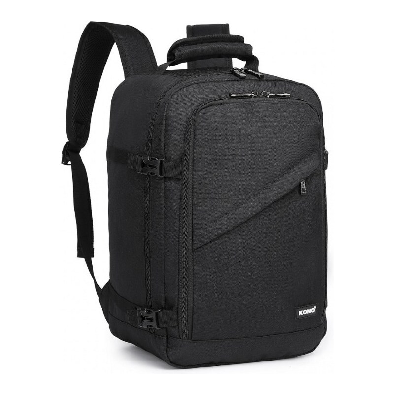 Konofactory Černý odolný batoh do letadla Transporter - vel. M