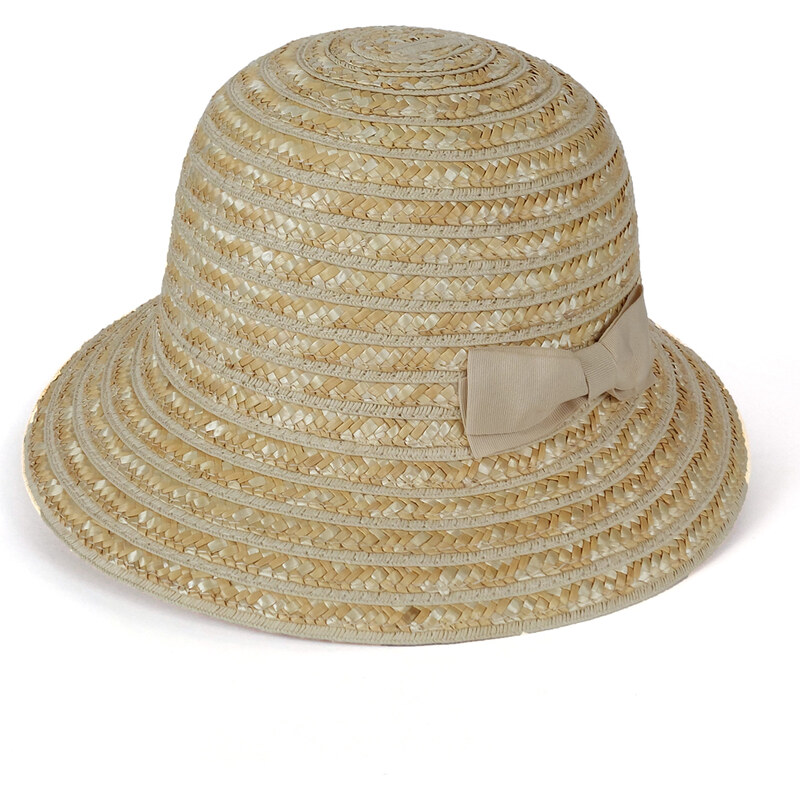 KRUMLOVANKA Letní slaměný dámský klobouk s rozšířeným kšiltem Fa-43510 natural