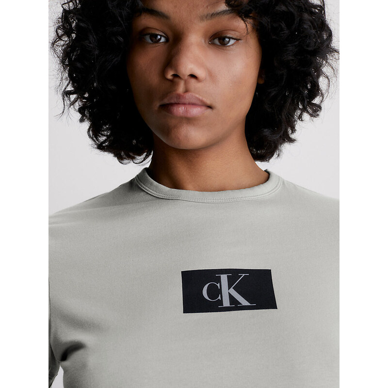 Dámské tričko Lounge T-Shirt CK96 S/S CREW NECK 000QS6945EP7A šedá - Calvin Klein