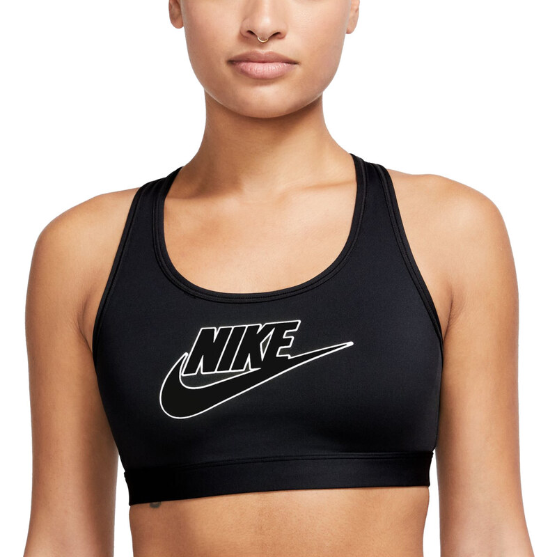 Podprsenka Nike W NK SWSH MED SPT FUTURA BRA fb4080-010