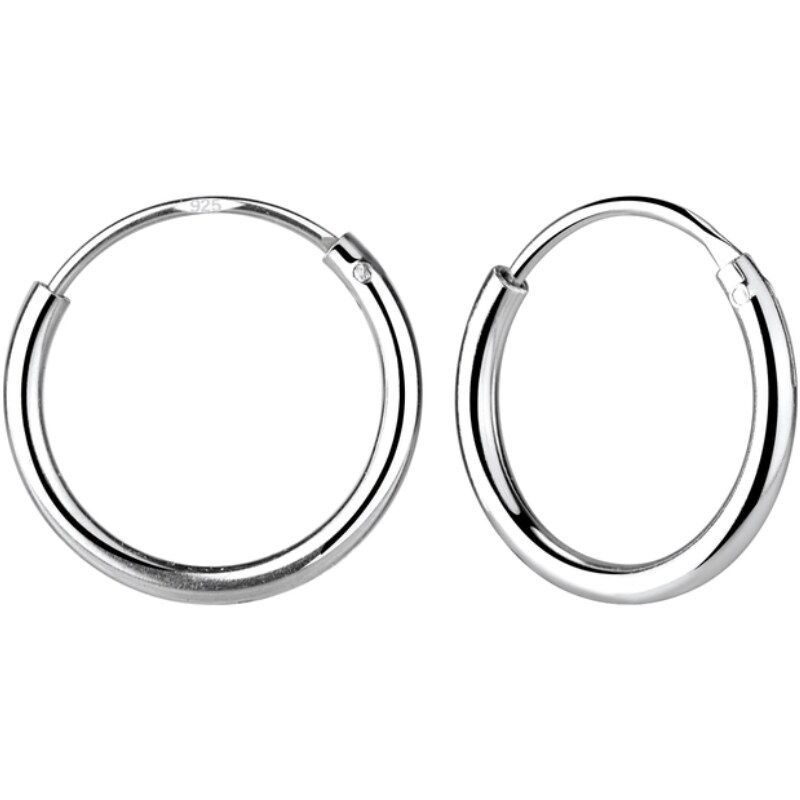 SYLVIENE Stříbrné náušnice kroužky 12 mm 55846720