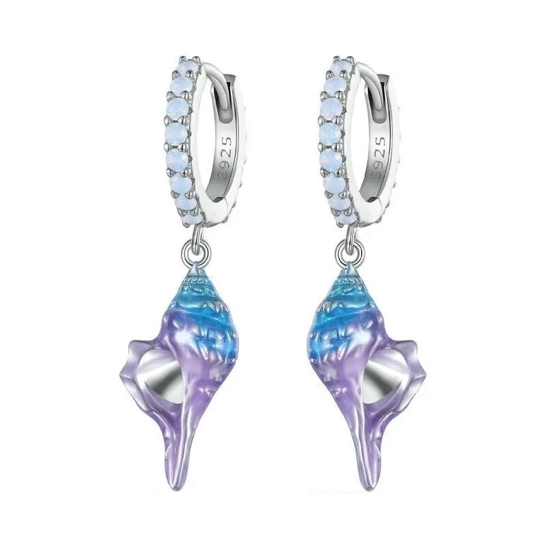 GRACE Silver Jewellery Stříbrné náušnice Mušle - stříbro 925/1000 84384336