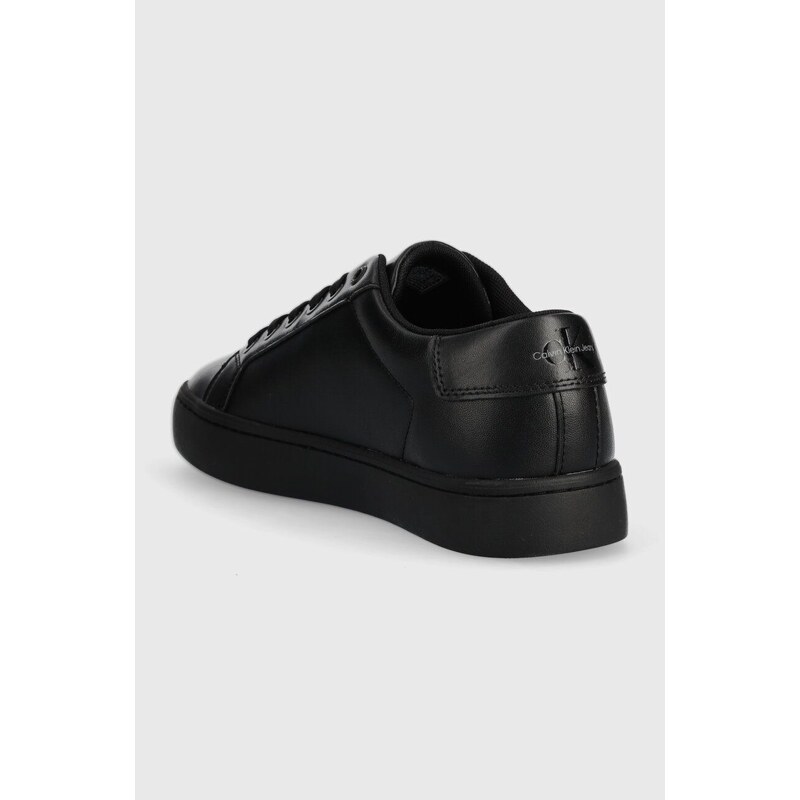 Kožené sneakers boty Calvin Klein Jeans CLASSIC CUPSOLE LACEUP LOW LTH černá barva, YM0YM00491