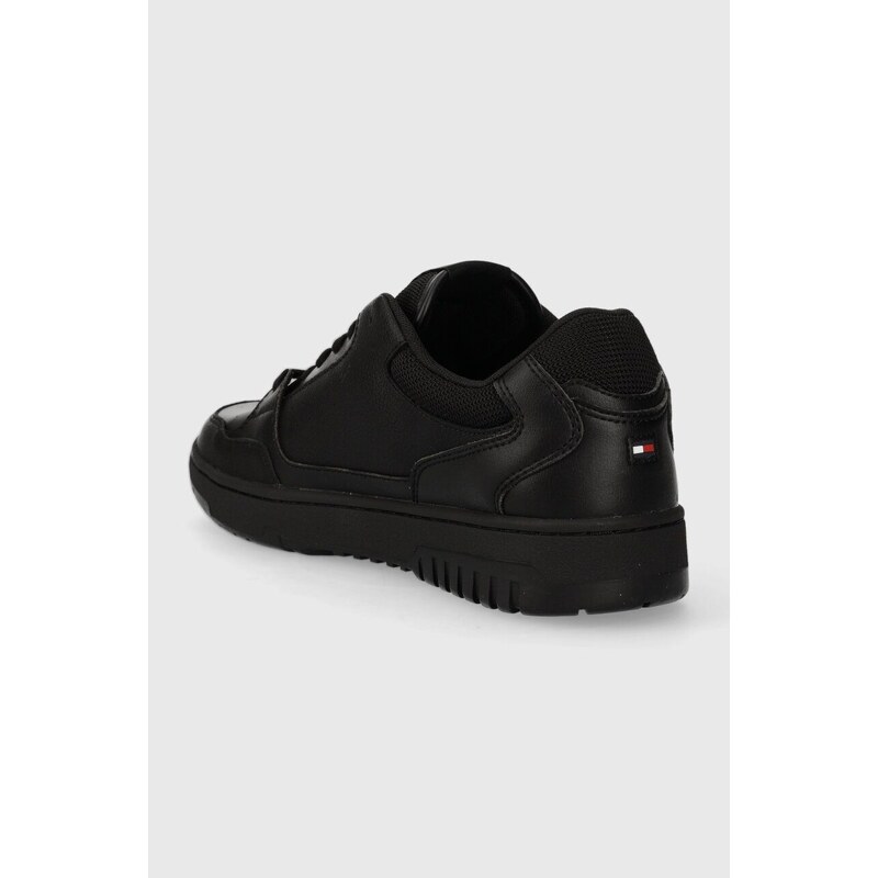 Sneakers boty Tommy Hilfiger TH BASKET CORE LEATHER černá barva, FM0FM04727