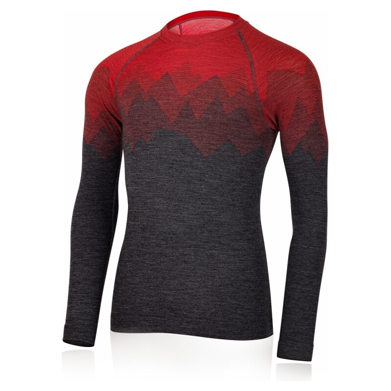 Termo triko merino Lasting Welor Velikost: L/XL červená/šedá 103578041
