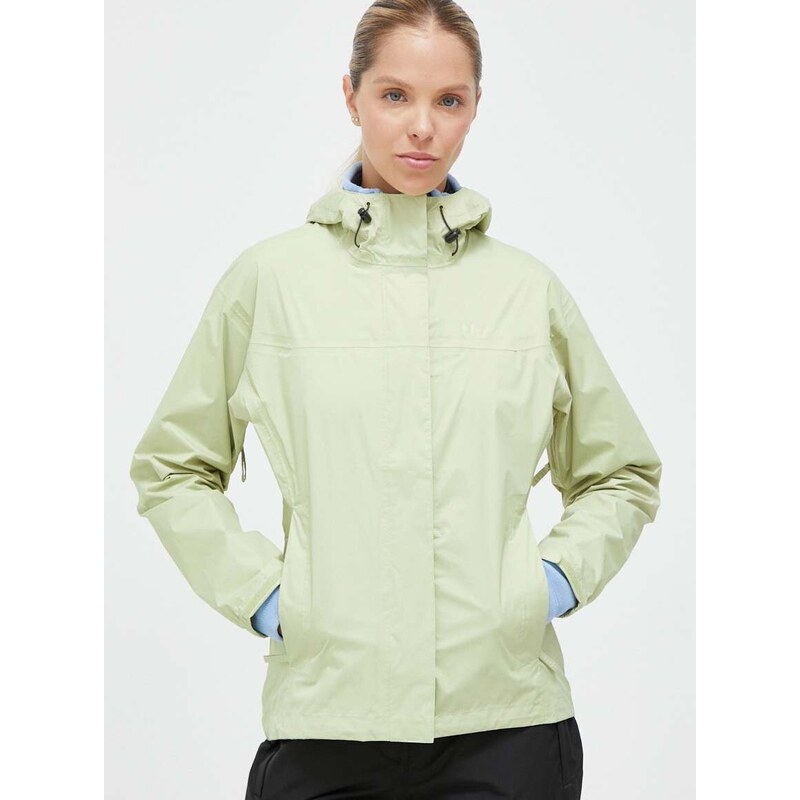 Outdoorová bunda Helly Hansen zelená barva, 62282