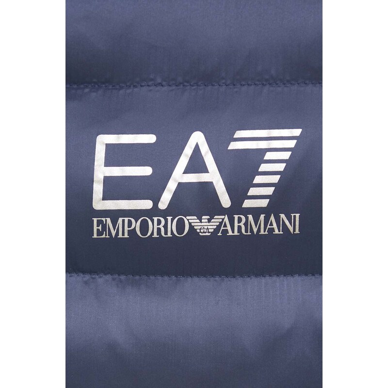 Bunda EA7 Emporio Armani dámská, tmavomodrá barva, přechodná
