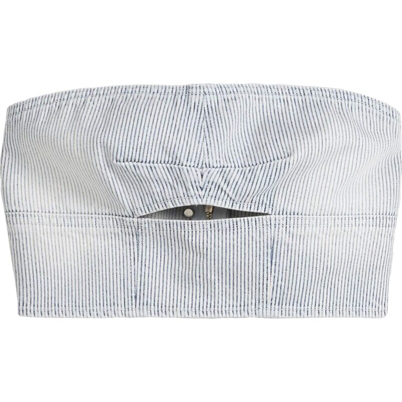 Bershka Top námořnická modř / pastelová modrá