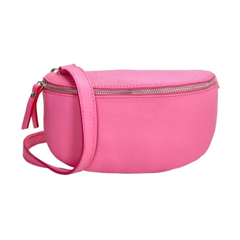Charm London Růžová elegantní kožená ledvinka „Adeline“
