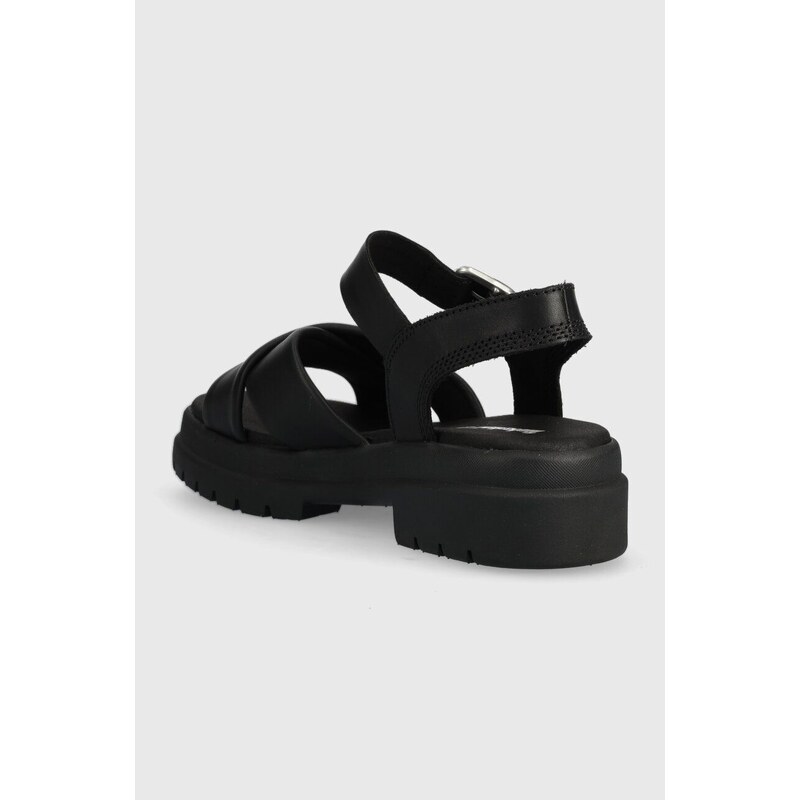 Kožené sandály Timberland London Vibe X S dámské, černá barva, na platformě