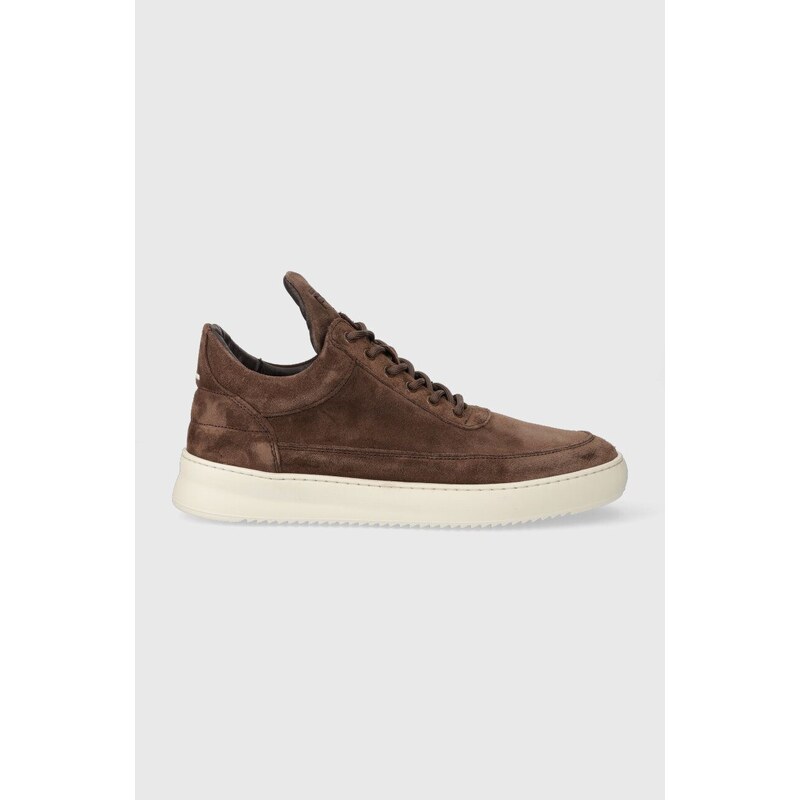 Semišové sneakers boty Filling Pieces Low Top Suede hnědá barva, 10122791909