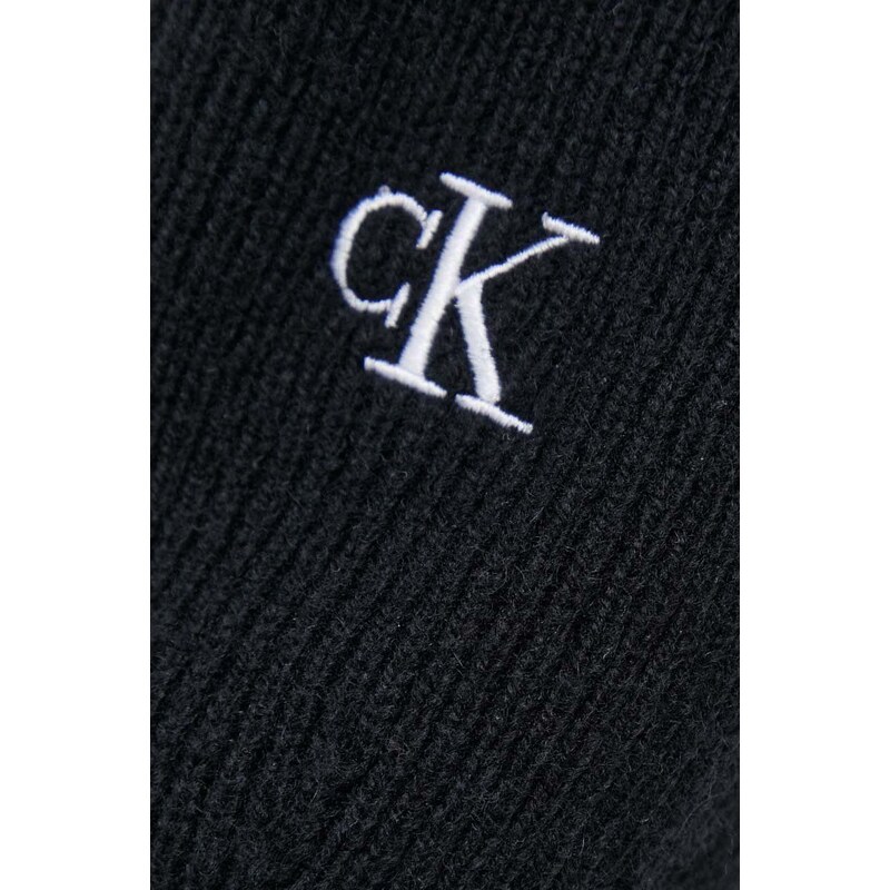 Vlněný svetr Calvin Klein Jeans dámský, černá barva