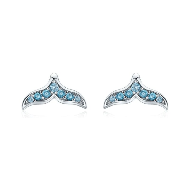 GRACE Silver Jewellery Stříbrné náušnice Ploutev - stříbro 925/1000 84405009
