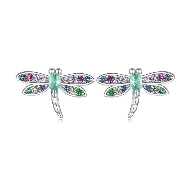 GRACE Silver Jewellery Stříbrné náušnice Vážka - stříbro 925