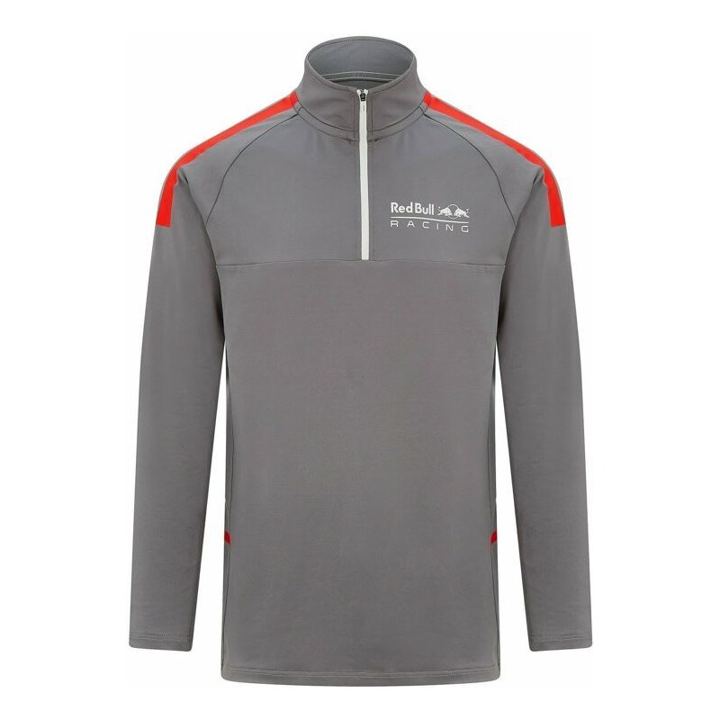 Pánské triko Red Bull Men Racing F1 Zip Tech T-Shirt Light Grey