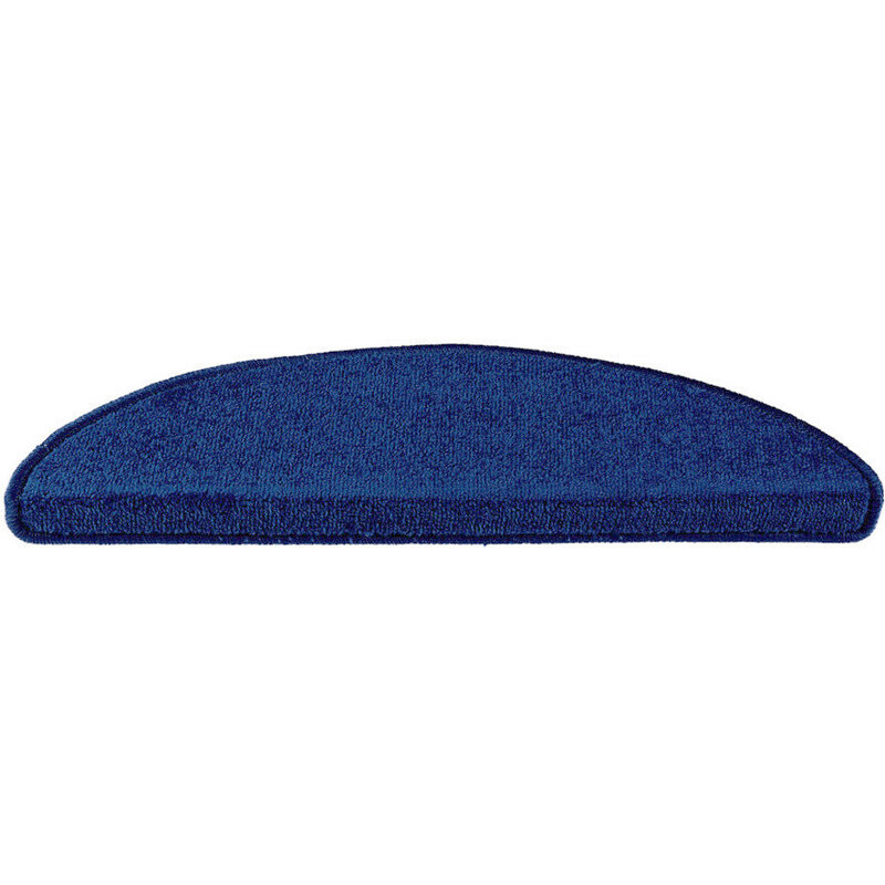 Vopi koberce Nášlapy na schody Eton modrý půlkruh, samolepící - 24x65 půlkruh (rozměr včetně ohybu)