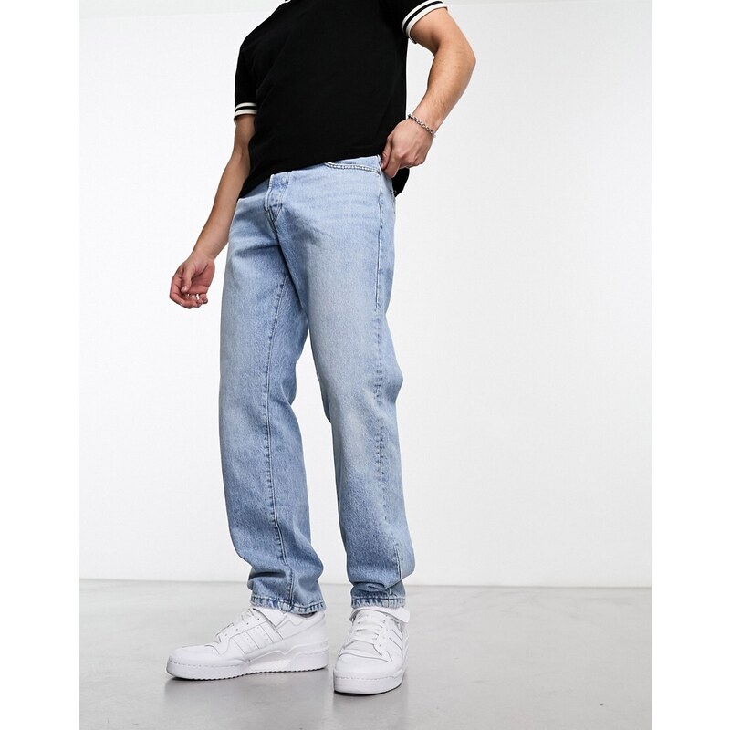ONLY & SONS Edge straight fit jeans in light wash-Blue