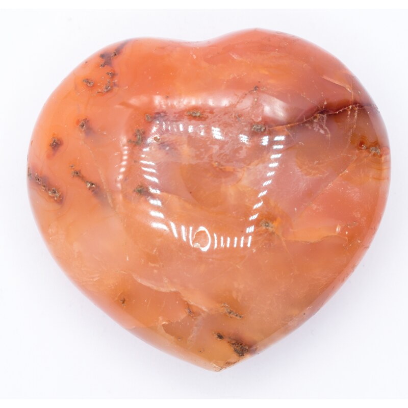 Milujeme Kameny Karneol - srdce - leštěný kámen KL57