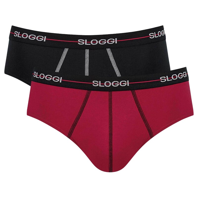 SLOGGI Slipy červená / černá / bílá