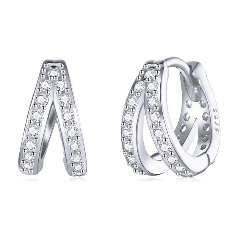 GRACE Silver Jewellery Stříbrné náušnice se zirkony Roxana - stříbro 84439553