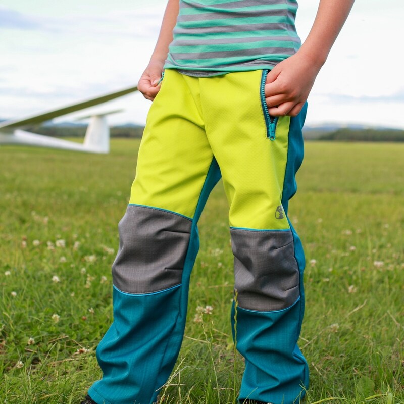 Kukadloo Letní softshellové kalhoty - petrolejovo-zelené