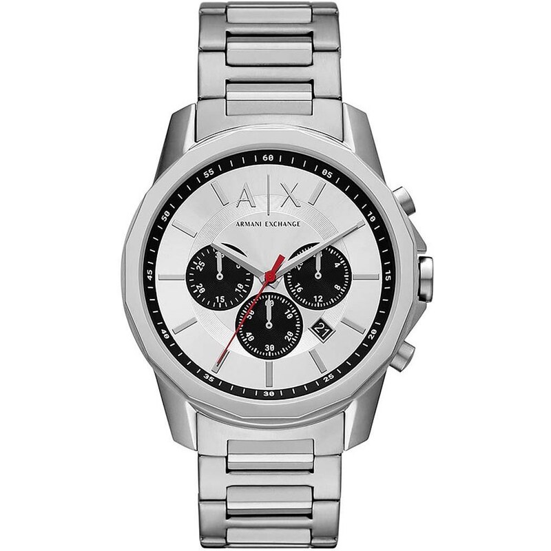 Hodinky Armani Exchange stříbrná barva