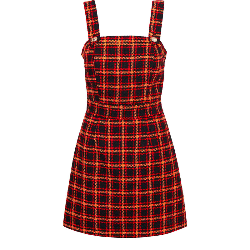 Orsay Červeno-černé dámské kostkované šaty - Dámské