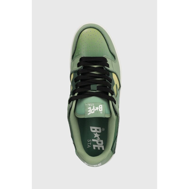 Sneakers boty A Bathing Ape 001FWI701021I BAPE SK8 STA #5 zelená barva, 001FWI701021I-BLACK