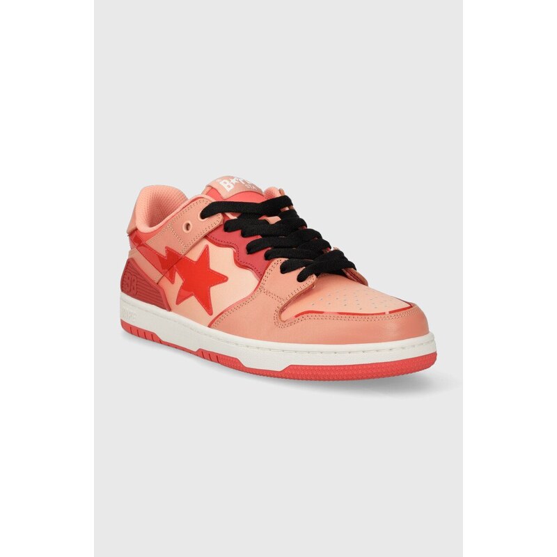 Sneakers boty A Bathing Ape 001FWI701021I BAPE SK8 STA #5 oranžová barva, 001FWI701021I-BLACK