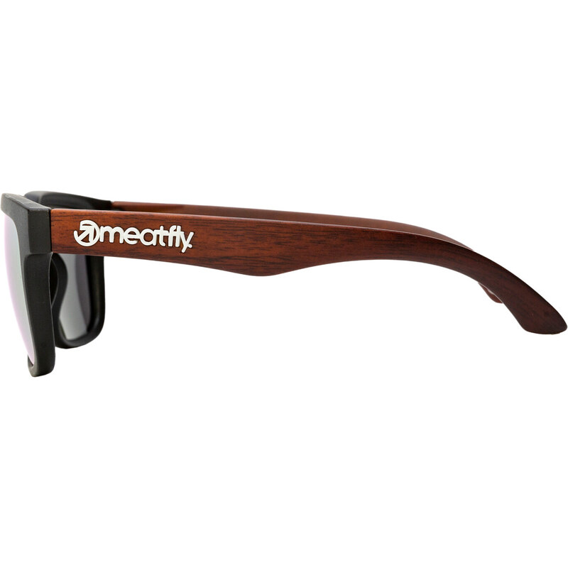 Meatfly sluneční brýle Memphis Black Dark Wood | Černá
