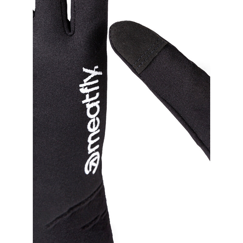 Meatfly pánské rukavice Mens Powerstretch Black White | Černá