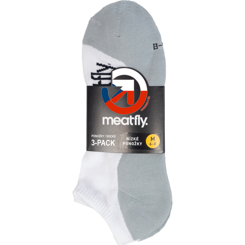 Meatfly ponožky Boot Triple pack White | Bílá