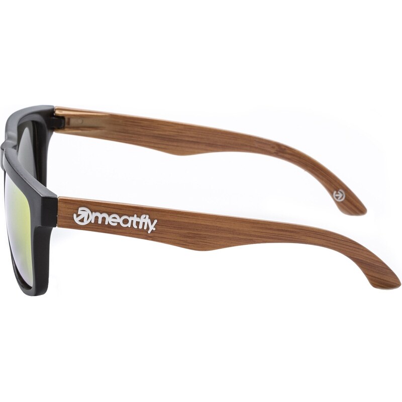 Meatfly sluneční brýle Memphis Black Wood | Oranžová