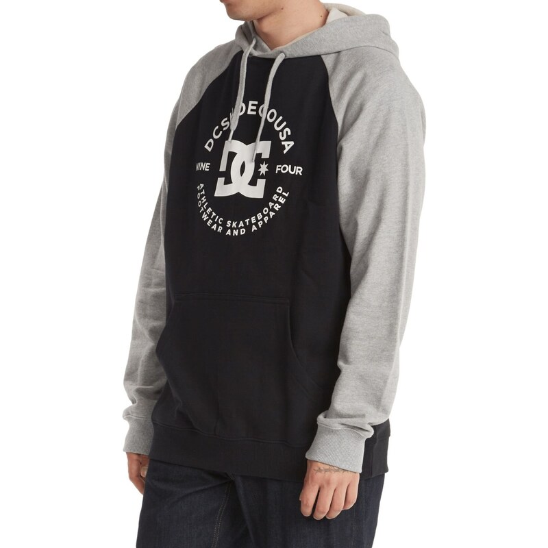 Dc shoes pánská mikina Star Pilot Raglan Black / Grey Heather | Černá