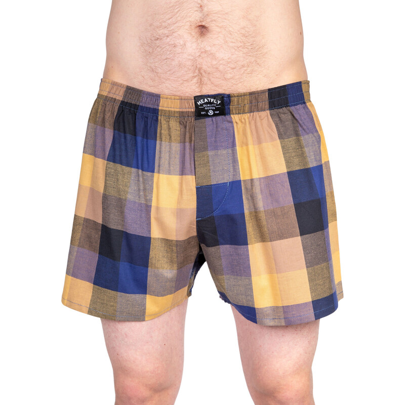 Meatfly pánské boxerky Doug Double Pack Brown / Blue | Hnědá