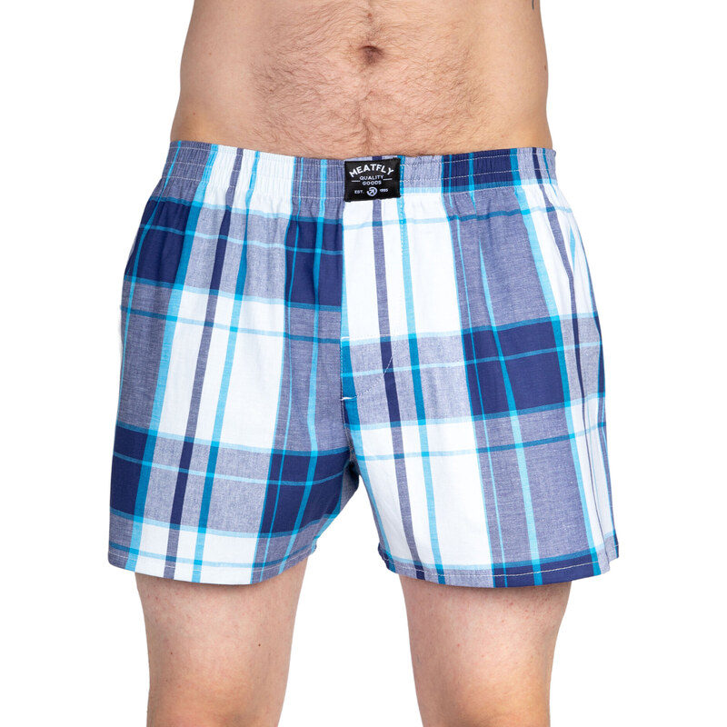 Meatfly pánské boxerky Doug Double Pack Black / Blue | Černá