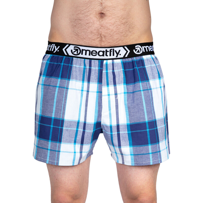 Meatfly pánské boxerky Gigi Double Pack Black / Blue | Černá