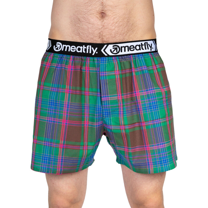 Meatfly pánské boxerky Gigi Double Pack Pink / Green | Růžová