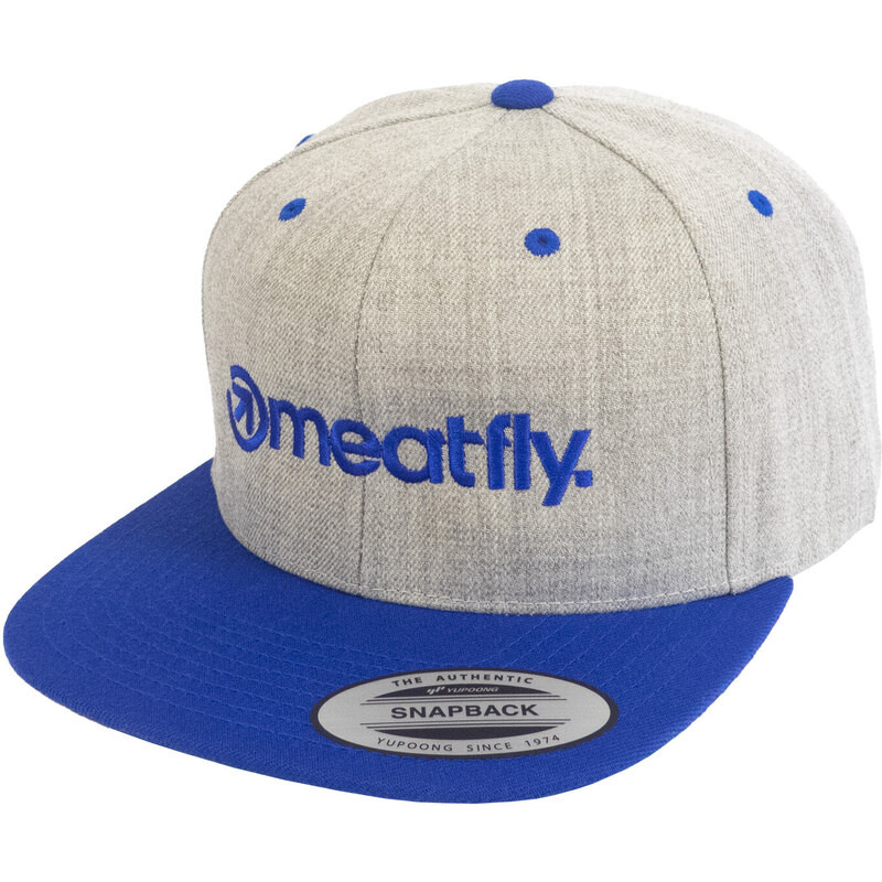 Meatfly kšiltovka Flanker Snapback Royal Blue/Grey Heather | Šedá