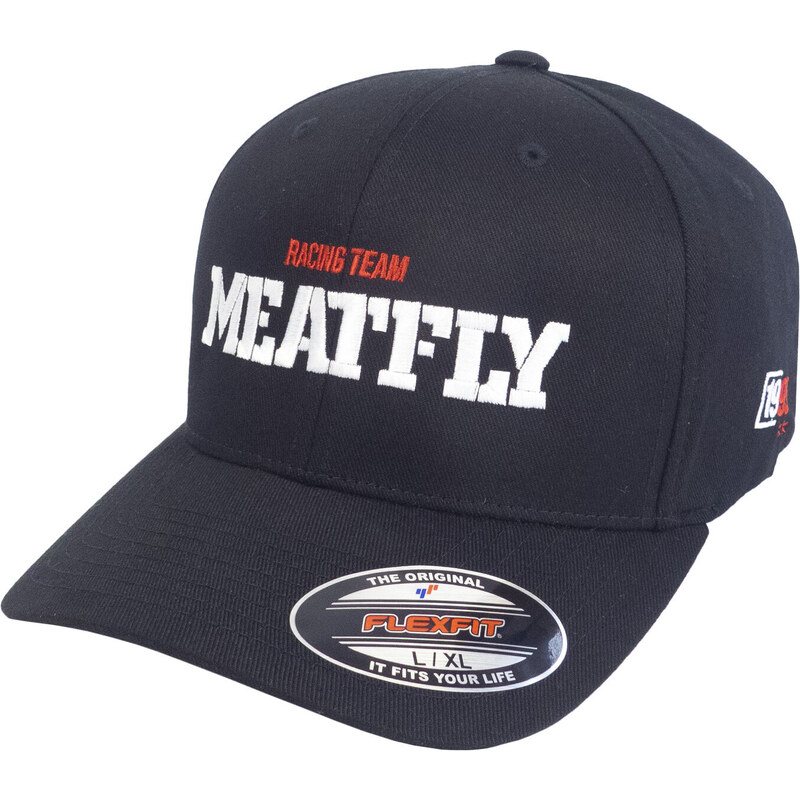 Meatfly kšiltovka Raptor Flexfit Racing Black | Černá